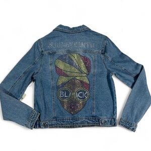 NWT highway premium distressed jean jacket sz M